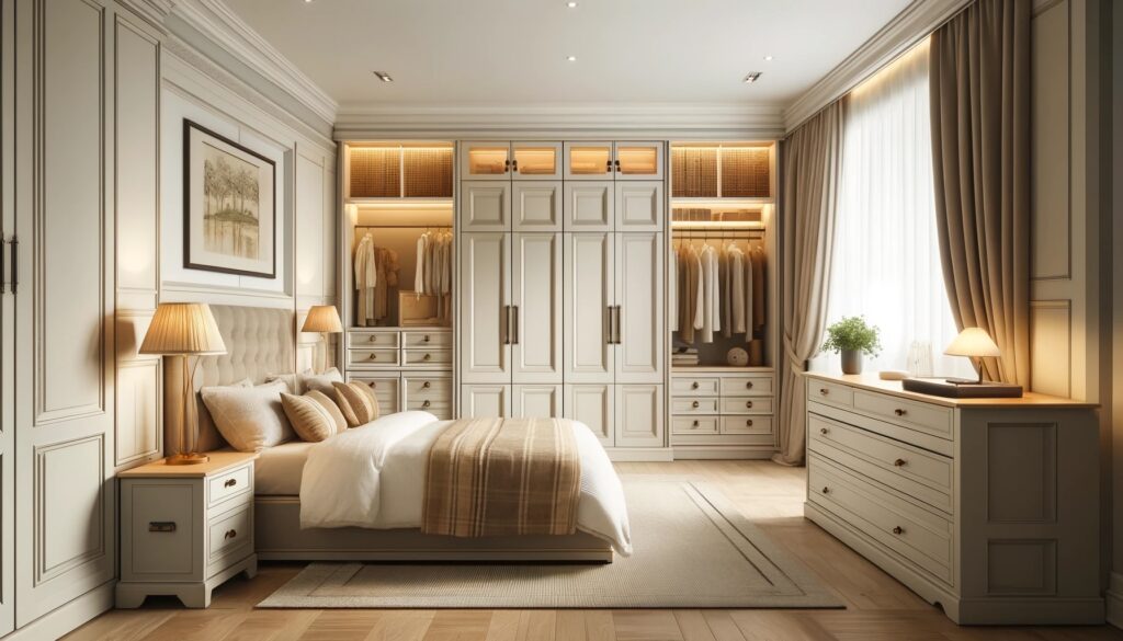 bedroom cabinets ideas: modern english style by VorobCraft Cabinetry