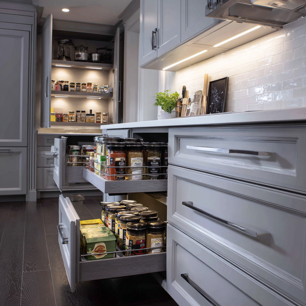 Kitchen cabinets ideas: designer kitchen cabinet system in a Mississauga home