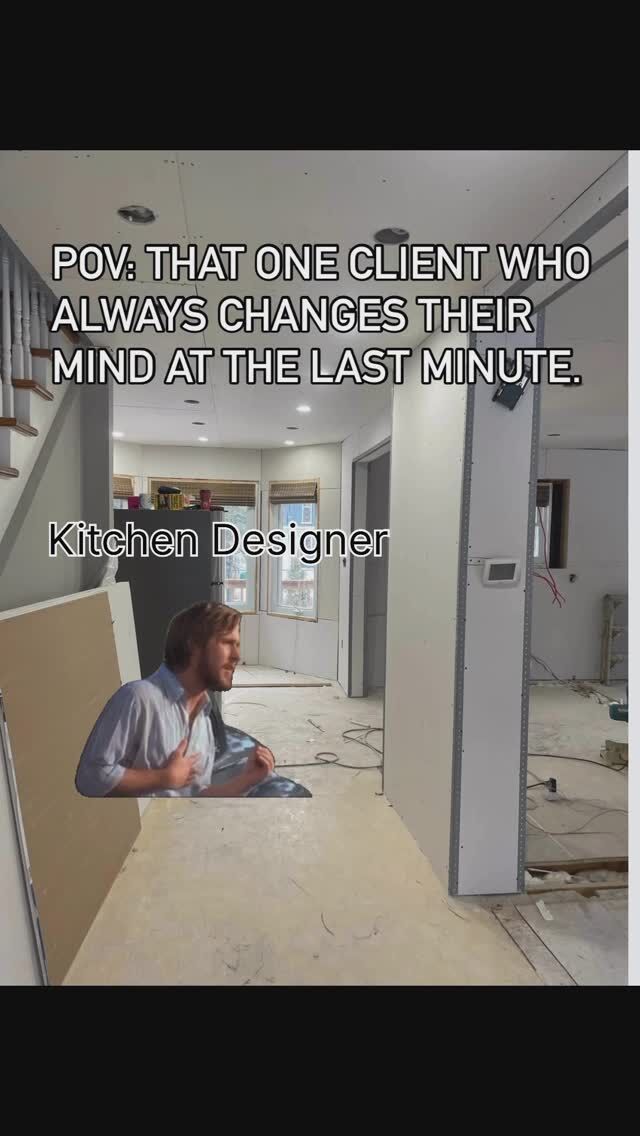 “Don’t we all have that one ‘unsure’ client? 🤔” #clientmanagement #designer #interiordesign