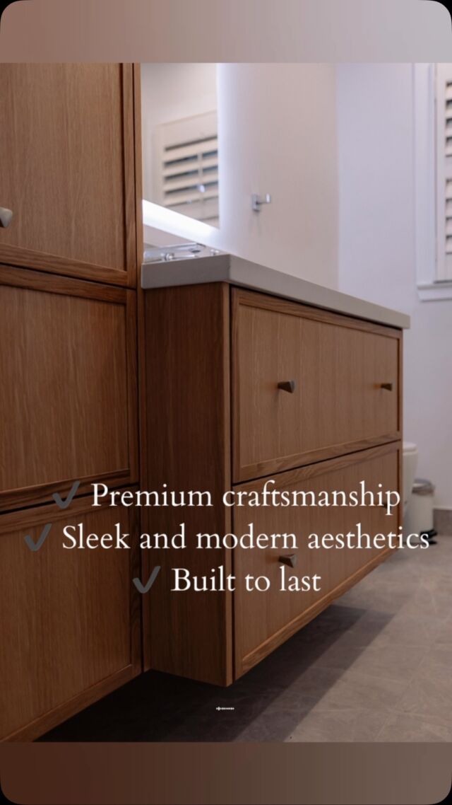 ✨ Custom Elegance, Perfectly Crafted ✨

Your bathroom deserves a touch of luxury, and at VorobCraft, we make it happen. These custom-designed cabinets blend functionality and timeless design, tailored to fit your space beautifully.

✔️ Premium craftsmanship
✔️ Sleek and modern aesthetics
✔️ Built to last

Transform your home with our expertly crafted cabinetry, designed with care and precision.

📞 Ready to start your project? Contact us today!