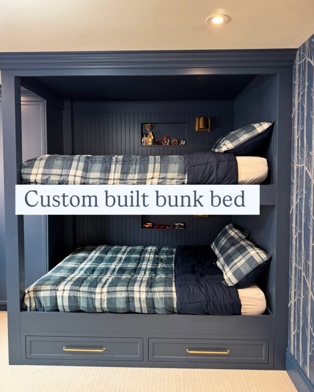 Custom-built bunk beds that bring comfort, function, and style together.
Perfect for siblings, guests, or sleepovers — this space-saving design offers cozy sleeping quarters, personalized shelving, and hidden storage that keeps the room neat and organized.
Key features include:
• Twin-over-twin custom bunk layout
• Integrated LED reading lights
• Built-in recessed shelf for books & toys
• Deep under-bed drawers for hidden storage
• Soft-close side tower drawers
• Premium finishes in classic navy and warm wood tones
Crafted with care. Designed to last.
—
Ready to build a room your kids will love?
Contact us today to start your custom cabinetry project:
VorobCraft
Custom Cabinetry & Millwork
DM us or
Email: sales@vorobcraft.com
#VorobCraft #CustomBunkBed #BuiltInBeds #TorontoMillwork #KidsRoomDesign #CustomFurnitureToronto #SpaceSavingDesign #LuxuryBunkBeds #StorageSolutions #FunctionalDesign #BunkBedGoals