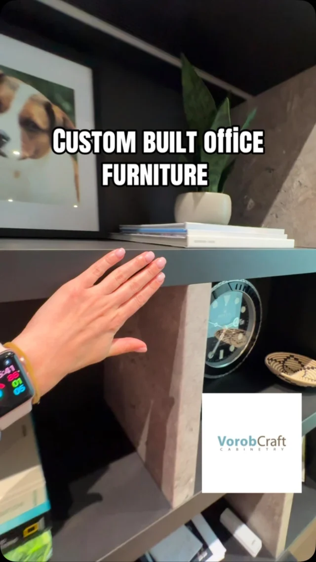 Custom built office cabinets and desk by @vorobcraft #customcabinetry #toronto