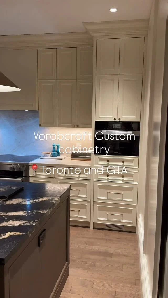 Custom designed, built & installed by Vorobcraft Custom Cabinetry in Toronto & GTA.